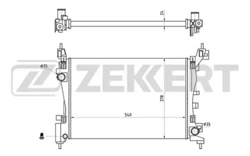 Радиатор системы охлаждения двигателя ZEKKERT MK1280