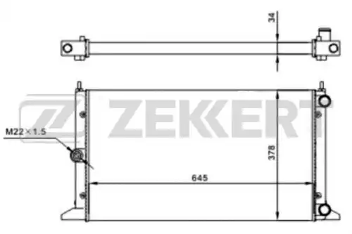 Радиатор системы охлаждения двигателя ZEKKERT MK1336