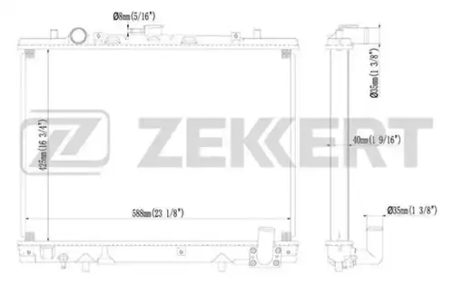 Радиатор системы охлаждения двигателя ZEKKERT MK1104