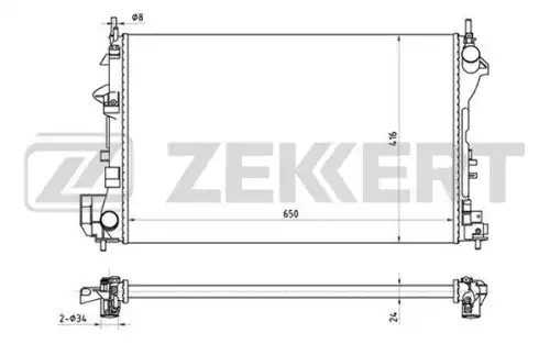 Радиатор системы охлаждения двигателя ZEKKERT MK1385