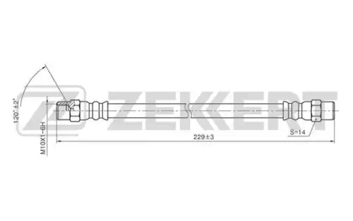 Шланг тормозной задний BMW 3 (E21 E30 E36) 75- 5 (E12 E28 E34) 72- 6 (E24) 76- 7 (E23 E32) 7 BS9001 ZEKKERT