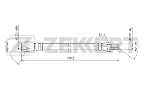 ШЛАНГ ТОРМОЗНОЙ ZEKKERT BS-9283