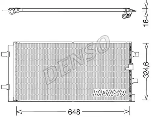 Радиатор кондиционера (конденсатор) DENSO DCN02044