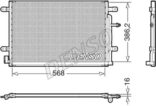 Радиатор кондиционера (конденсатор) DENSO DCN02038