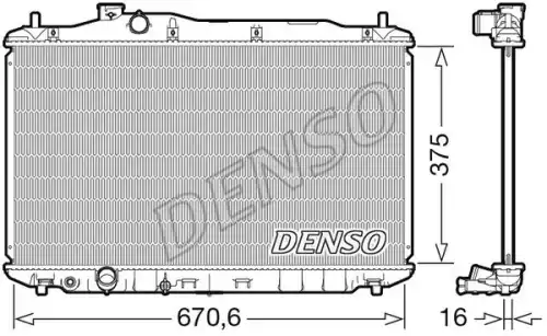 Радиатор системы охлаждения двигателя DENSO DRM40105