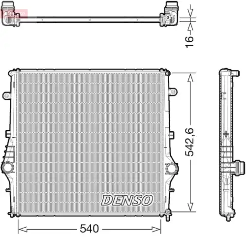 Радиатор системы охлаждения двигателя DENSO DRM01008