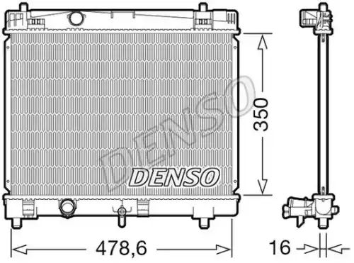 Радиатор системы охлаждения двигателя DENSO DRM50103