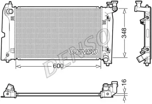 Радиатор системы охлаждения двигателя DENSO DRM50111