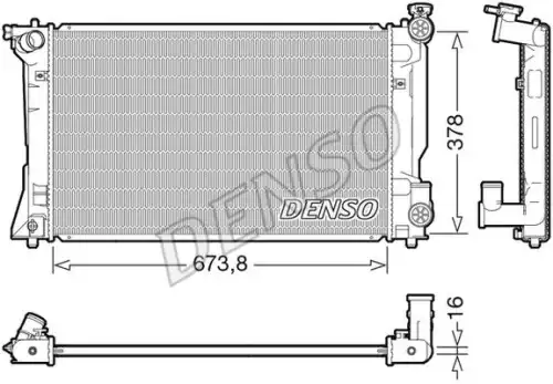 Радиатор системы охлаждения двигателя DENSO DRM50118
