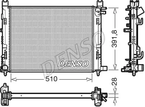 Радиатор системы охлаждения двигателя DENSO DRM23109
