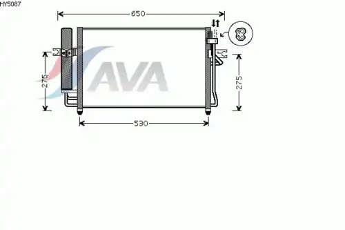 Радиатор кондиционера (конденсатор) AVA HY5087D