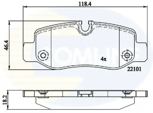 Тормозные колодки дисковые COMLINE CBP02315