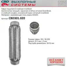 Гофра глушителя CBD CBD301.020