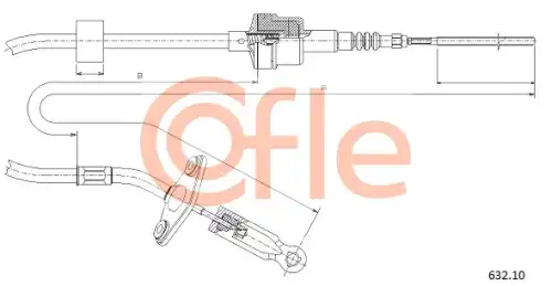 Трос сцепления COFLE 63.210