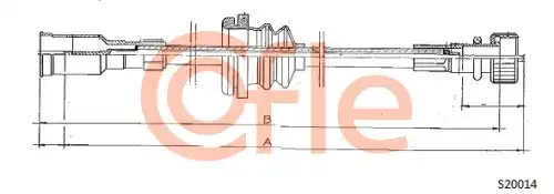 Трос спидометра S20014 COFLE