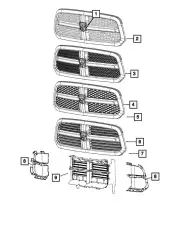 Решетка радиатора CHRYSLER 68302660AB