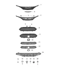 Решетка радиатора CHRYSLER 68259199AA