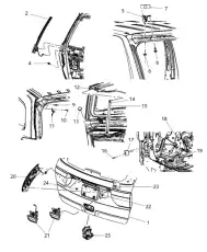 Ручка двери CHRYSLER 1NC38TZZAE