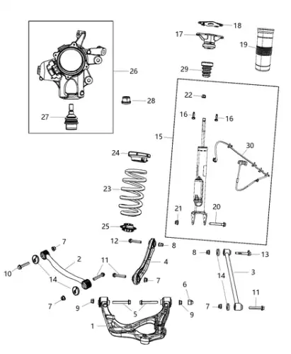 Шаровая опора CHRYSLER 68298603AB