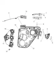 ЗАМОК ДВЕРИ ЗАДН. ЛЕВ. 04589923AH CHRYSLER