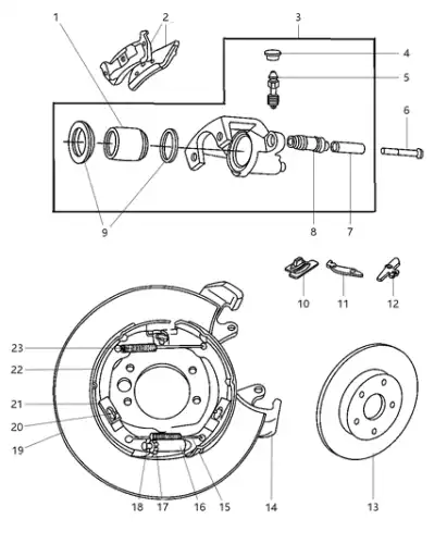 Тормозной диск CHRYSLER V5018184AA