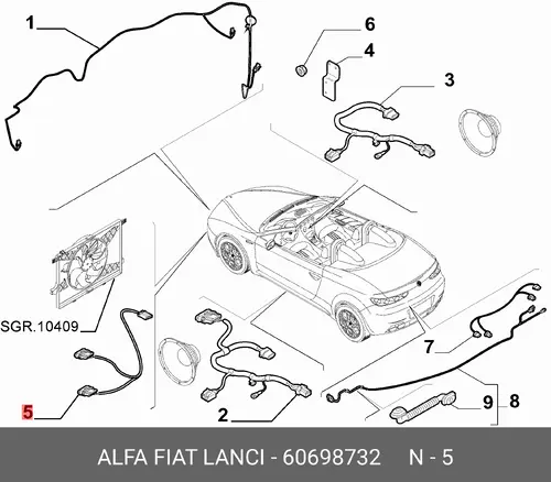 Вентилятор радиатора 60698732 LANCIA