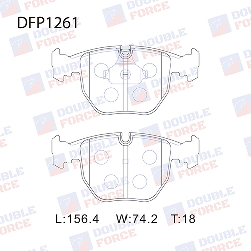 Тормозные колодки дисковые DOUBLE FORCE DFP1261