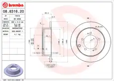Тормозной диск BREMBO 8831620