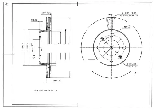 Тормозной диск AVANTECH BR1020S