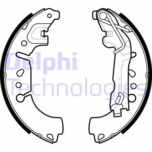 Тормозные колодки барабанные задняя ось DELPHI LS2135