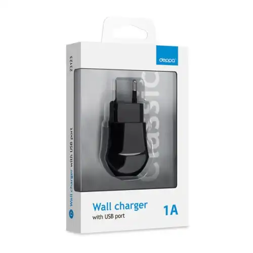 23123 СЗУ USB, 1А, черный, Deppa