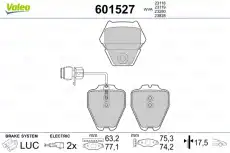 Тормозные колодки дисковые VALEO 601527