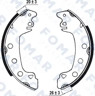 колодки FO0426 FOMAR
