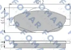 Тормозные колодки дисковые FOMAR FO929581