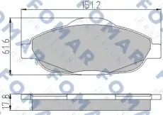 Тормозные колодки дисковые FOMAR FO929581