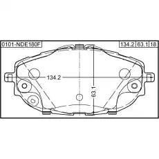 Тормозные колодки дисковые FEBEST 0101-NDE180F