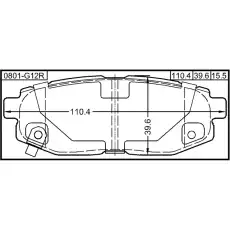 Тормозные колодки дисковые FEBEST 0801-G12R