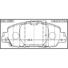 Тормозные колодки дисковые FEBEST 0301-CR5F
