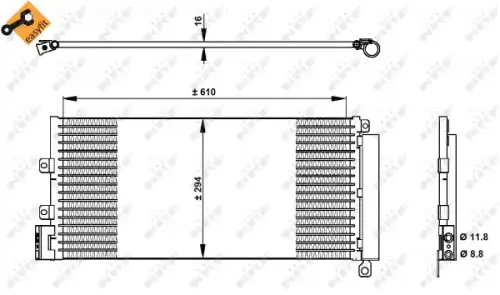 Радиатор кондиционера (конденсатор) NRF 350332