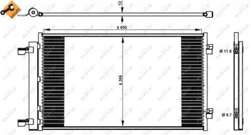 Радиатор кондиционера (конденсатор) NRF 350339