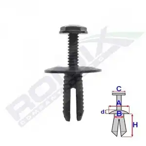 Клипсы обивки C70301 ROMIX