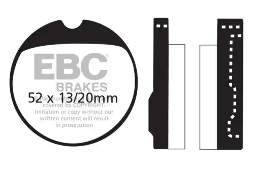 Тормозные колодки дисковые EBC FA013