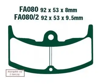 Тормозные колодки дисковые EBC FA0802
