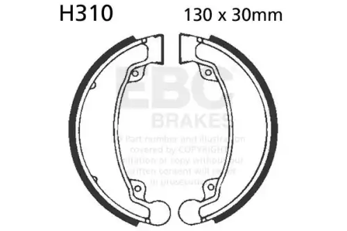 Тормозные колодки барабанные EBC H310