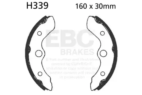 Тормозные колодки барабанные EBC H339