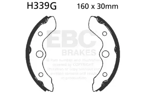 Тормозные колодки барабанные EBC H339G