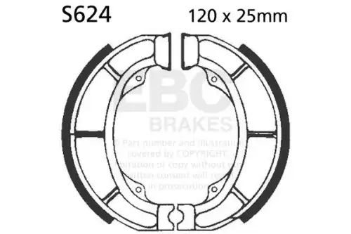 Тормозные колодки барабанные EBC S624