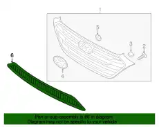 Решетка бампера HYUNDAI / KIA 86561D3000