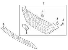 Решетка бампера HYUNDAI / KIA 86561D3000