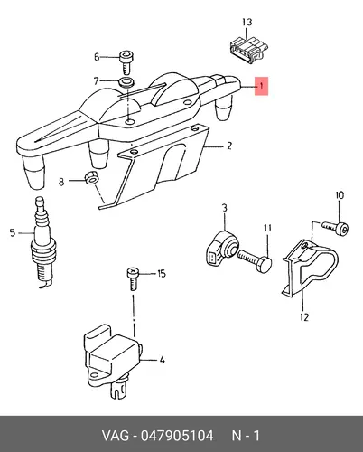 Катушка зажигания VAG 047 905 104